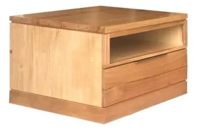 MARILYN 1 DRAW/SHELF SIDE TABLE IN MESSMATE TIMBER 70CM