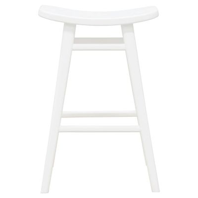 LUCAS SOLID MAHOGANY COUNTER STOOL WHITE
