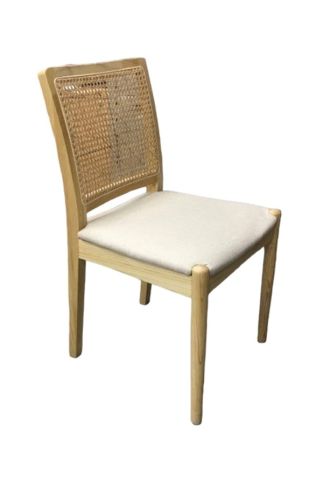 JAMAICA CONTEMPORARY DINING CHAIR OPEN WEAE RATTAN IN NATURAL