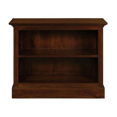 ADELAIDE SOLID MAHOGANY TIMBER LOW BOOKCASE IN MAHOGANY