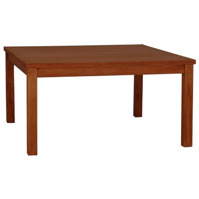 FULTON SOLID MAHOGANY DINING TABLE 150CM SQUARE IN LIGHT PECAN