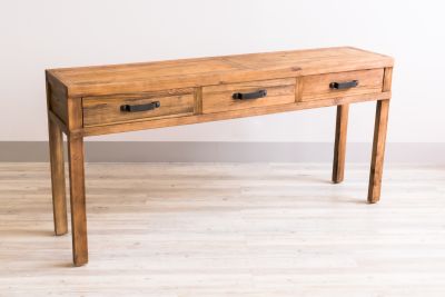 FAIRMONT 3 DRAWR CONSOLE TABLE IN RECYCLED ELM