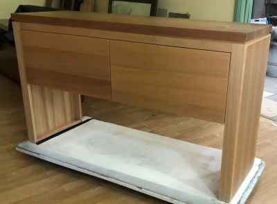VERMONT AUSTRLIAN CUSTOM MADE CONSOLE/HALL TABLE WITH 2 DEEP DRAWERS 