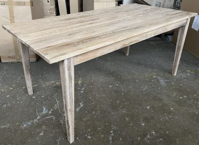 HAMPTONS STYLE DINING TABLE IN WHITEWASHED OAK 150CM