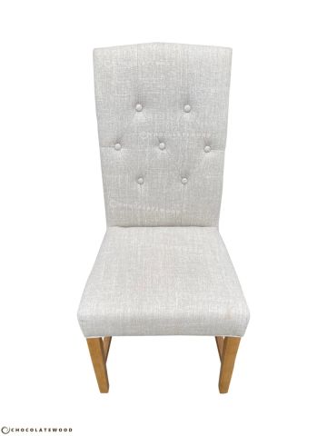 MULAN FABRIC DINING CHAIR IN FLAXEEN