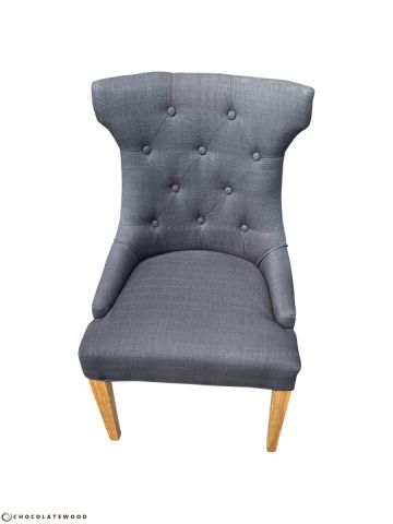 RIO CHAIR IN CHARCOAL WITH AN OAK LEG