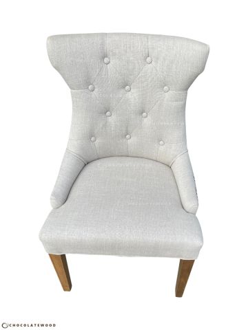 RIO CHAIR IN FLAXEEN WITH AN OAK LEG