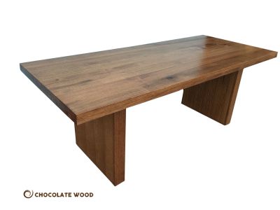 TURELLA SOLID RECYCLED TASSIE OAK DINING TABLE IN 2400MM