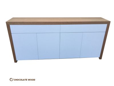 MARLEN 2 DRAWERS & 4 DOORS TASSIE OAK BUFFET WITH PUSH TO OPEN DRAWERS & DOORS - LOCALLY MADE TO ORDER