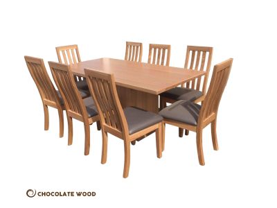 MADE TO ORDER  Local Made Tassie Oak Hardwood Timber 9 Piece Dining Set