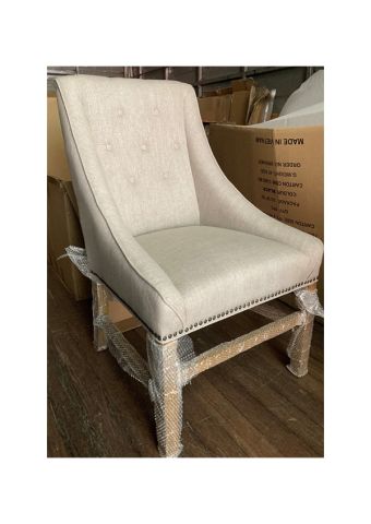 ORTAL FRENCH PROVINCIAL/HAMPTON STYLE DINING CHAIR IN FLAXEEN