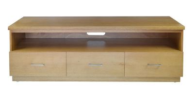 ANYA SOLID VIC ASH 3 DRAWERS TV/ENTERTAINMENT UNIT 160CM IN WHEAT