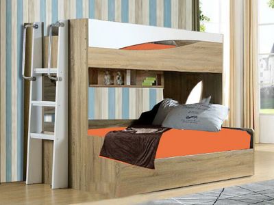 OLIVER GAS LIFT BUNK BED SINGLE ON DOUBLE 