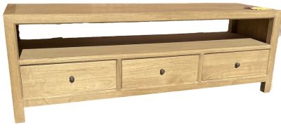 FABRIZIO 3 DRAWERS TV/ENTERTAINMENT UNIT IN RECLAIMED AGE - FLOOR STOCK CLEARANCE