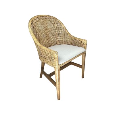 LUCAS HAMPTONS RATTAN DINING CHAIR/ LOUNGE CHAIR IN NATURAL