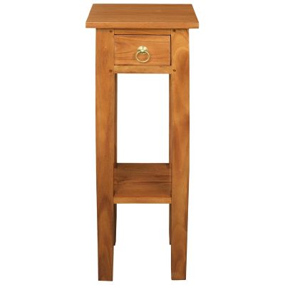 STRAIGHT SOLID MAHOGANY TIMBER PLANT STAND - LIGHT PECAN