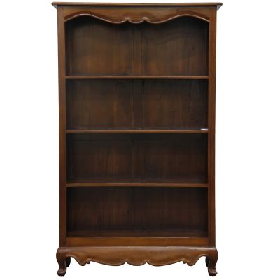 ALEXEI QUEEN ANN STYLE SOLID MAHOGANY BOOKCASE IN MAHOGNAY