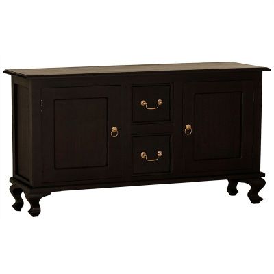 STEWART QUEEN ANN STYLE SOLID MAHOGANY 2 DOORS 2 DRAWERS 160CM BUFFET/SIDEBOARD IN CHOCOLATE