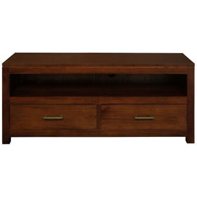 PARIS SOLID MAHOGANY TV UNIT 120CM WITH 2 DRAWERS IN MAHOGANY