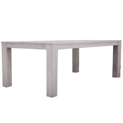 MANLY 225CM DINING TABLE IN BRUSHED WHITEWASH 