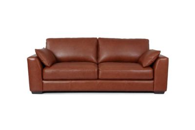 BRIGHTON TOP GRADE LEATHER 3-SEATER SOFA/SETTEE/COUCH IN BUTTERSCOTCH