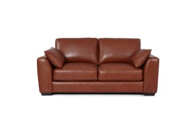 BRIGHTON TOP GRADE LEATHER 2-SEATER SOFA/SETTEE/COUCH IN BUTTERSCOTCH