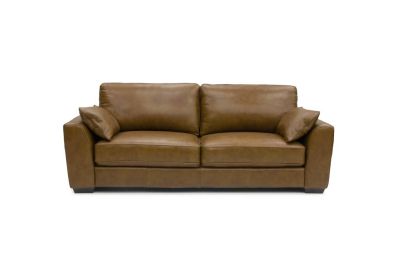 BRIGHTON TOP GRADE LEATHER 3-SEATER SOFA/SETTEE/COUCH IN MYSTIC COACH
