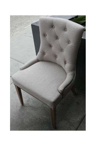 NEW DELI ARMCHAIR IN FLAXEEN WITH AN OAK LEG