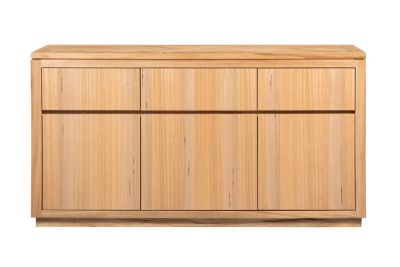 VALANCE TASSIE OAK BUFFET SIDEBOARD/ PARQUET TOP 3 DOORS 3 DRAWERS NATURAL CLEAR LACQUER 165CM