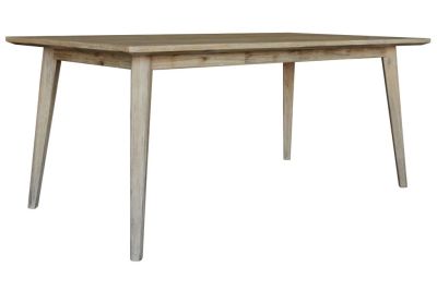 MOLLET SOLID ACACIA TIMBER 180CM DINING TABLE BRUSHED SMOKE