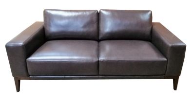 BENOA COWHIDE LEATHER 3-SEATER SOFA/SETTEE/COUCH IN CHOCOLATE