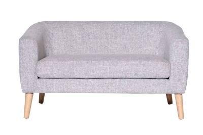 ANGELICO 2.5-SEATER CLASSIC MID-CENTURY LOUNGE SOFA SETEE COUCH IN LIGHT GREY