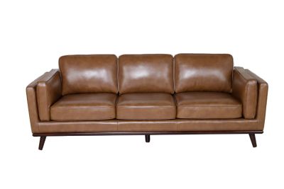 FAYE FULL LEATHER 3-SEATER SOFA/SETTEE/COUCH IN NATURE SCOTCH