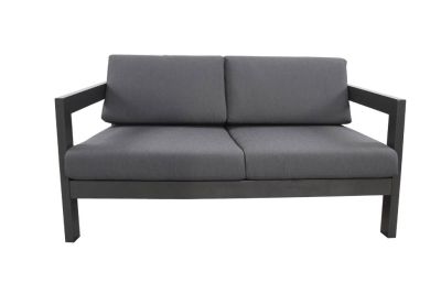 FRITZ OUTDOORS 2-SEATER SOFA IN CHARCOAL/DARK GREY