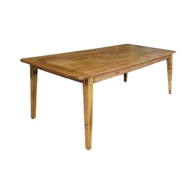 LINDI RUSTIC COUNTRY DINING TABLE RECYCLED ELM WOOD TIMBER FARMHOUSE 180CM IN HONEY